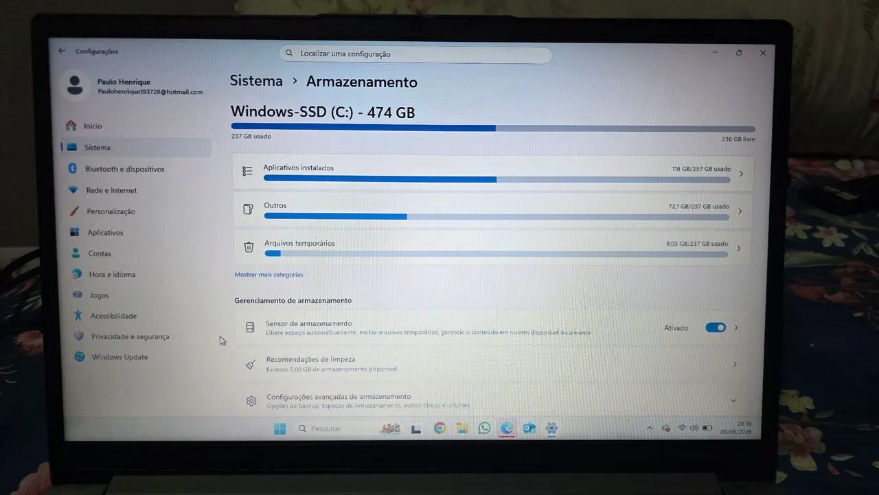Notebook lenovo ideapad 1i Intel i5 SSD 480GB - Foto 5