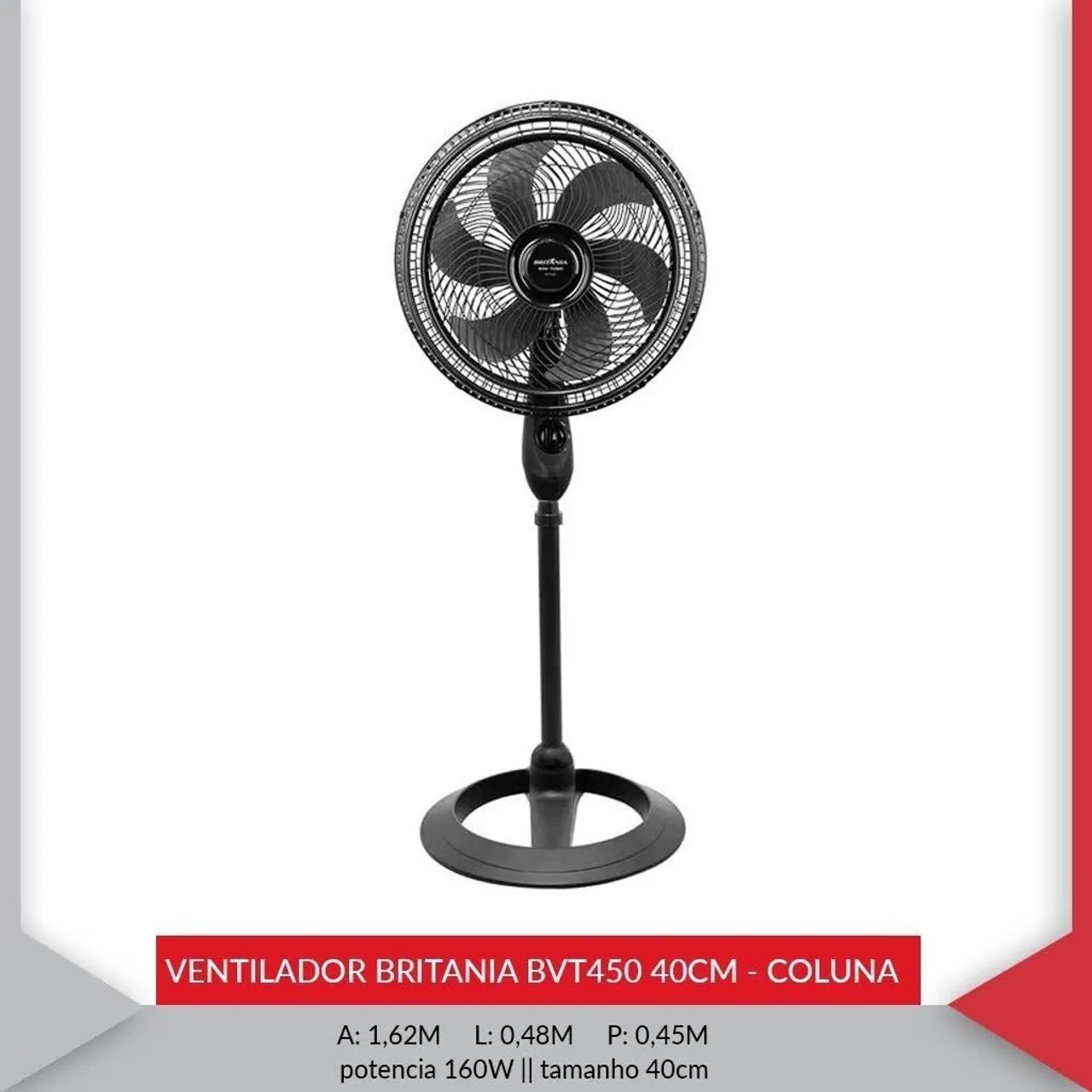 Ventilador Britânia 40cm Coluna 