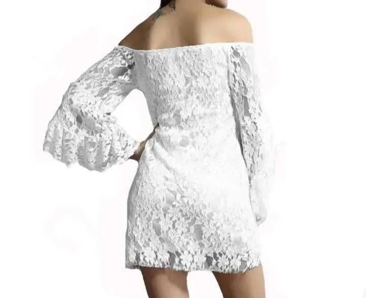 Vestido branco de renda novo  - Foto 2