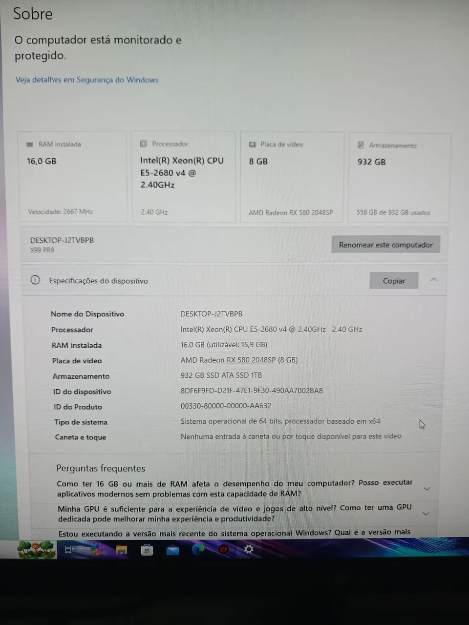 XEON E5 2680V4 16GB RAM TPM 2.0 - Foto 3