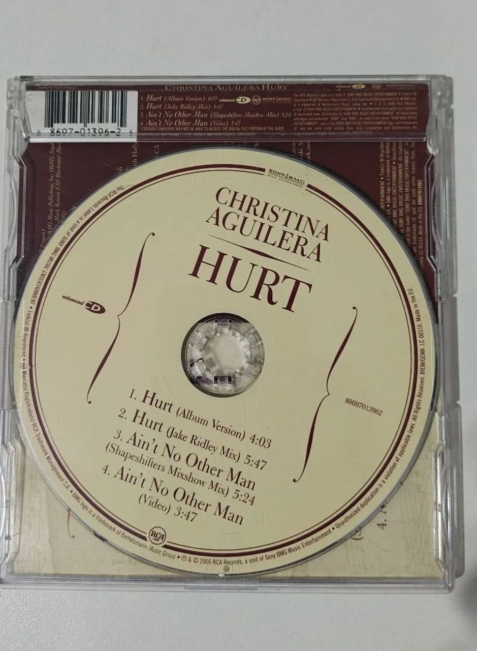 Christina Aguilera Hurt maxi single importado  - Foto 4