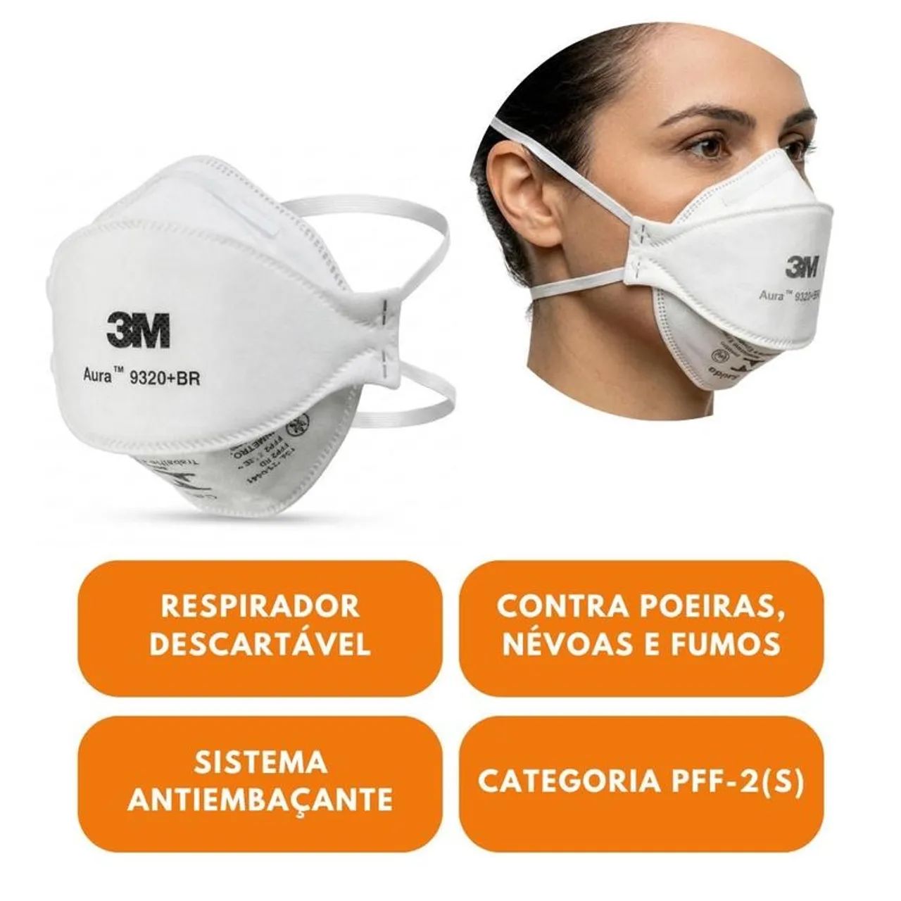 Máscaras 3M AURA 9320+