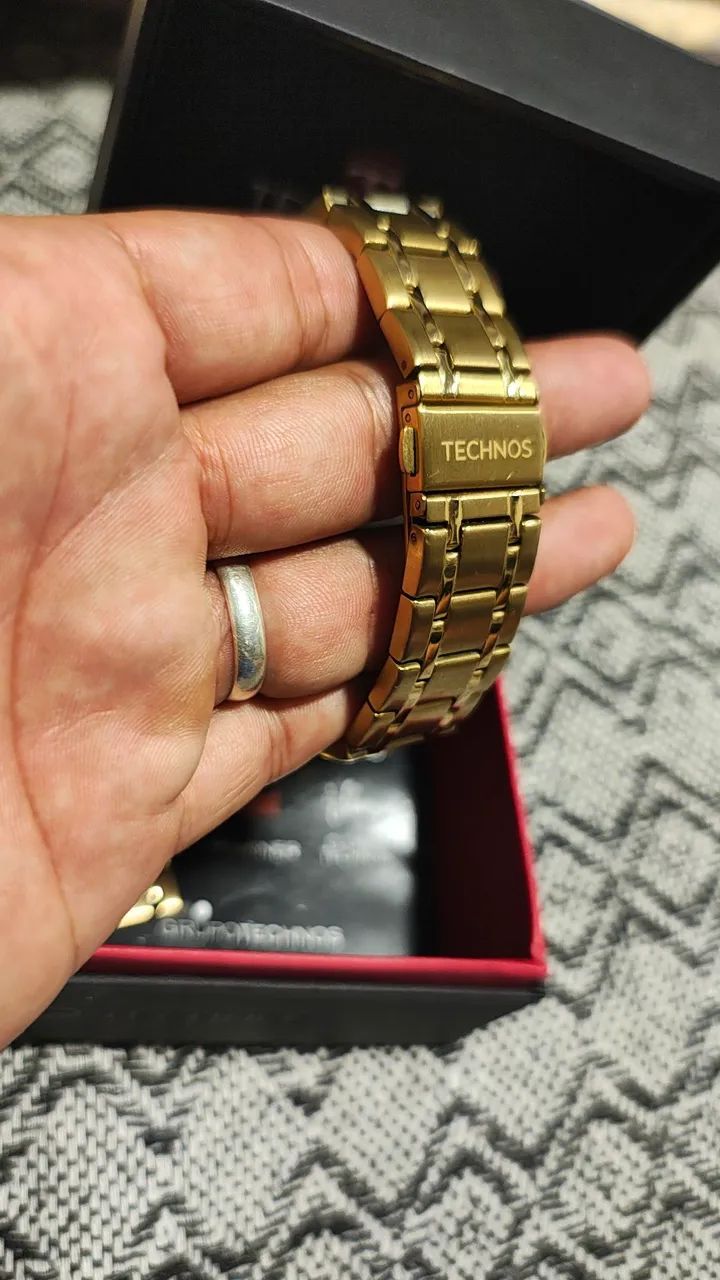 Relógio Technos dourado novo novo!!! - Foto 4