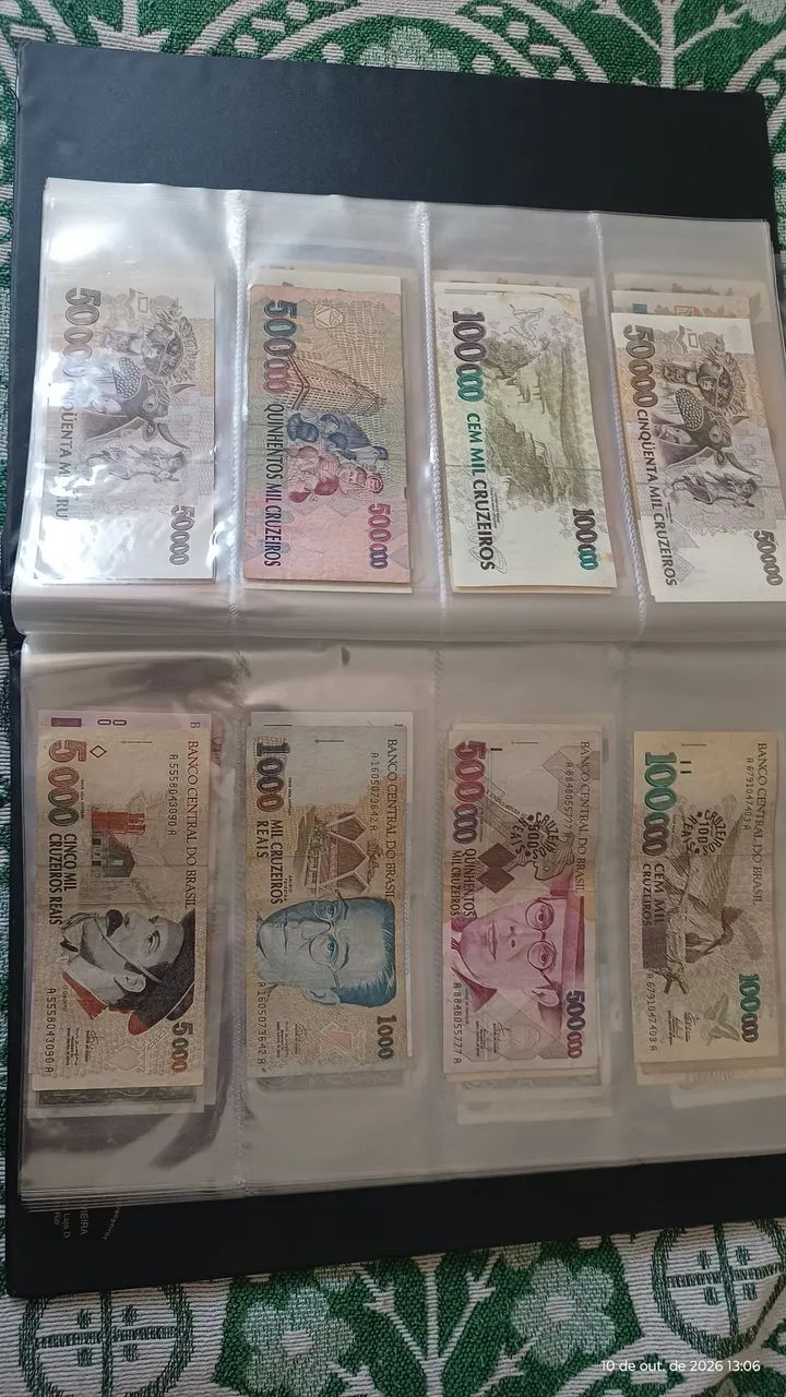 Coleção 92 cédulas antigas desde reis - Foto 5