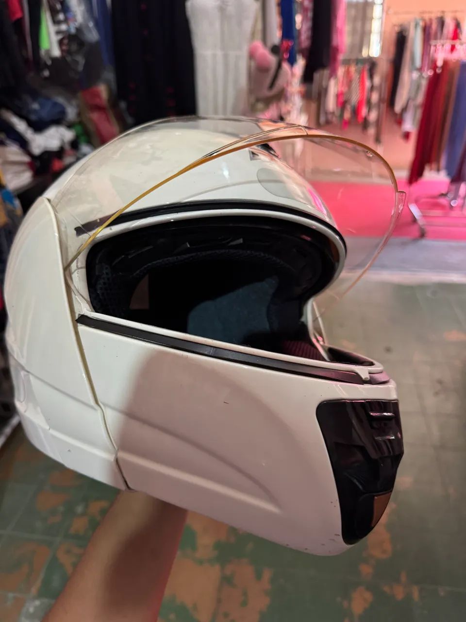 CAPACETE ARTICULADO BRANCO CRV - Foto 2
