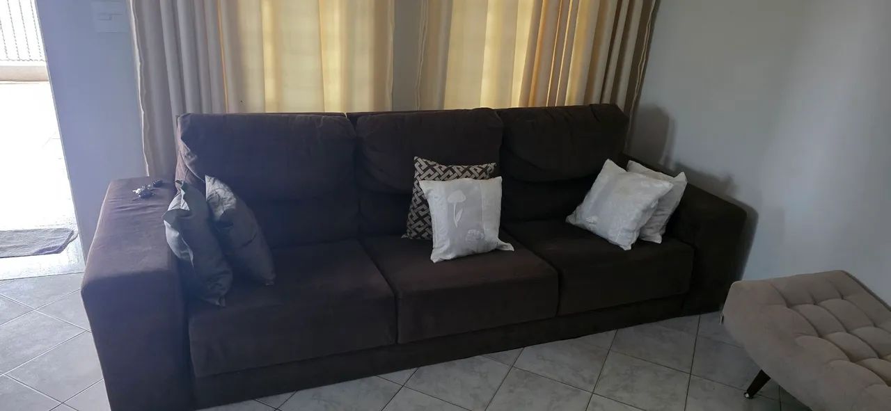 Sofá retrátil 3 lugares 