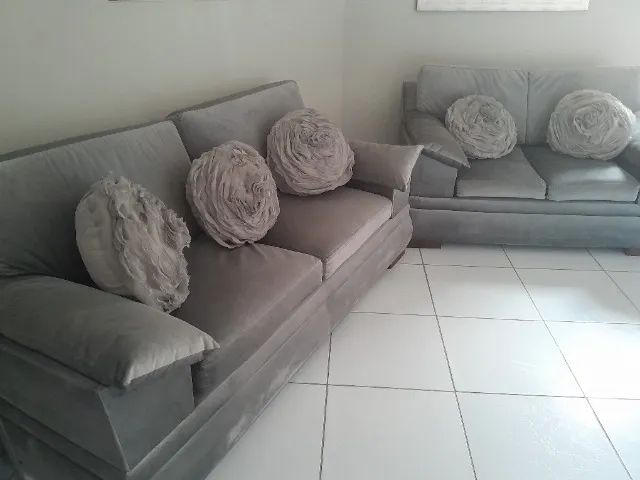 Sofá cor prata conjunto - Foto 2