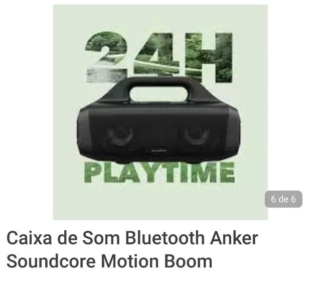 Caixa De Som Bluetooth Soundcore Anker Motion Boom