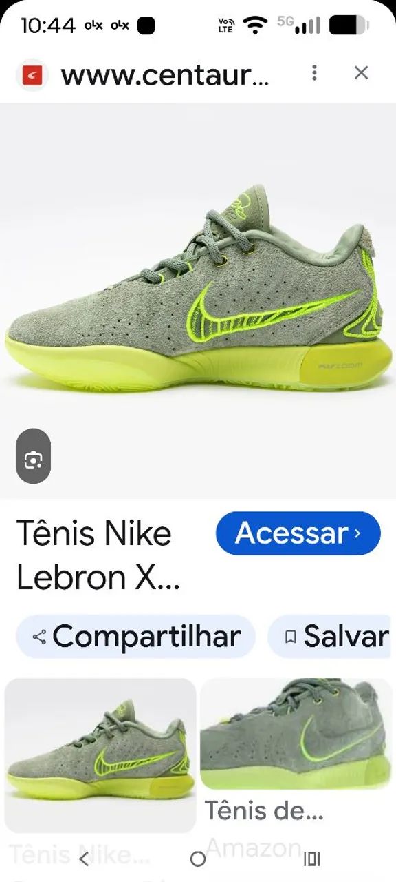 LeBron James 21 Verde Algae Basquete - Calçados - São Manoel