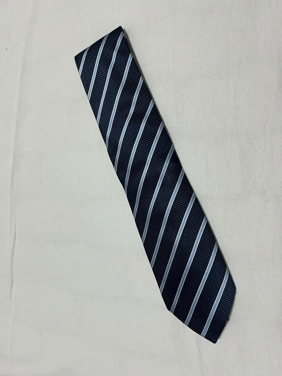 Gravata Sérgio K Azul Escuro Listrada Ótimo Estado