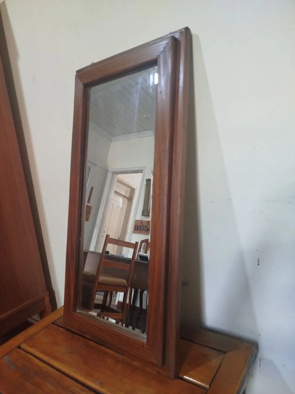 Espelho com moldura de madeira 65060624510338120