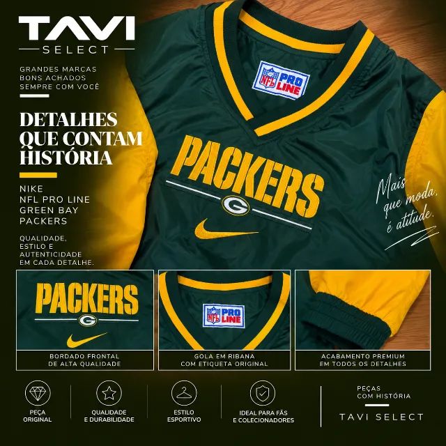 NFL PRO LINE GREEN BAY PACKERS ジャケット Jaqueta Nike NFL Pro Line - Green Bay Packers - Dupla Face - Tam