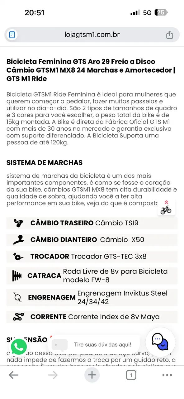 Bicicleta GTS aro 29 - Foto 2