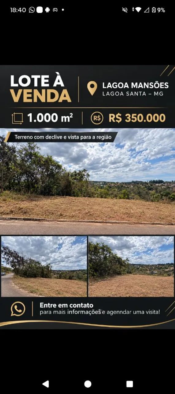 Lote Lagoa santa 
