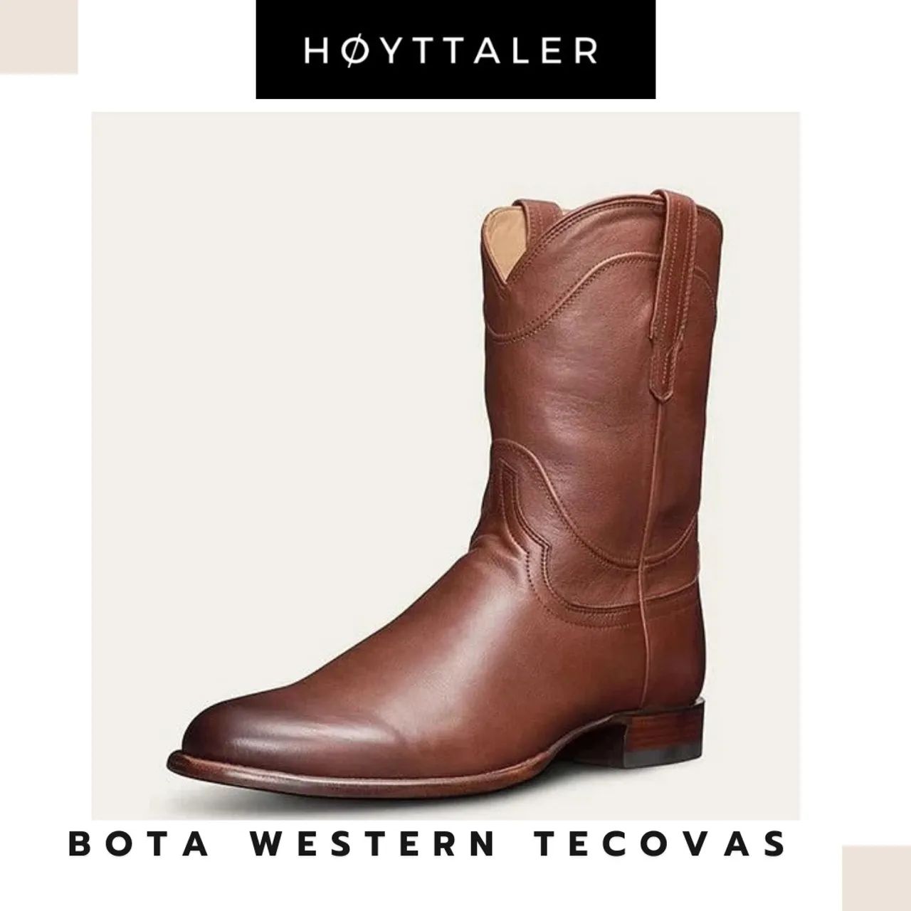 bota western tecovas the dean roper cano curto marrom - Foto 3