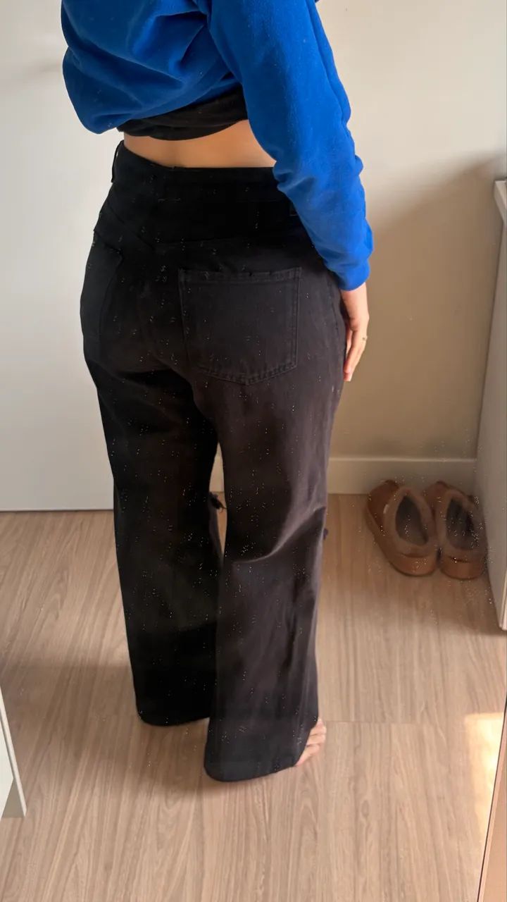 CALÇA WIDE LEG PRETA  - Foto 5