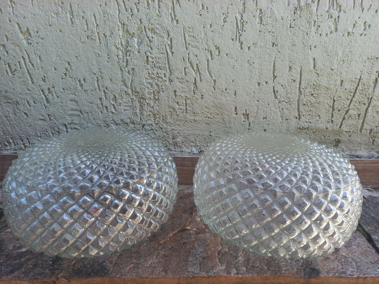 2 antigo GLOBO de vidro luminária 