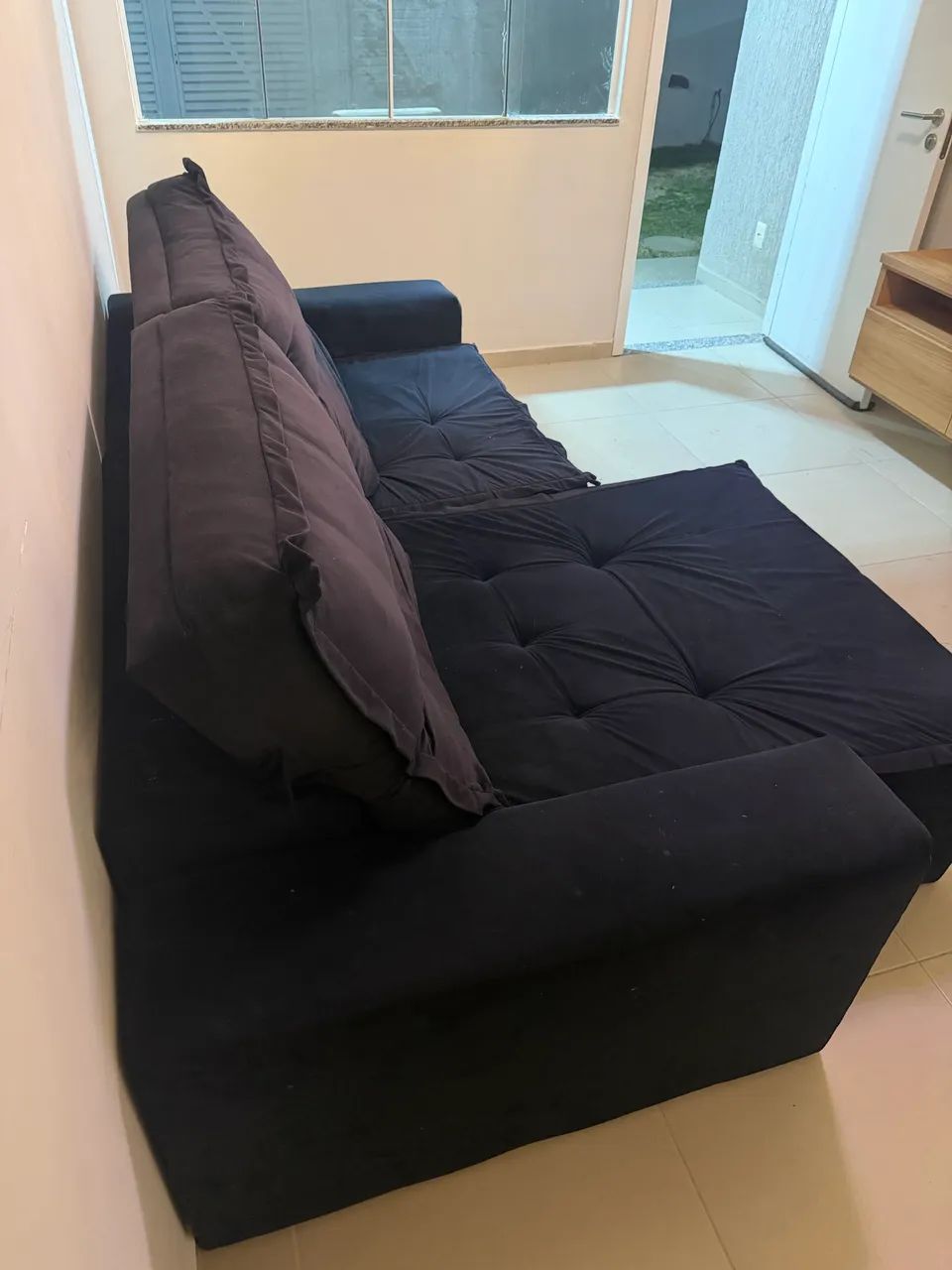 SOFÁ CAMA RETRÁTIL E RECLINÁVEL - SEMINOVO  - Foto 5