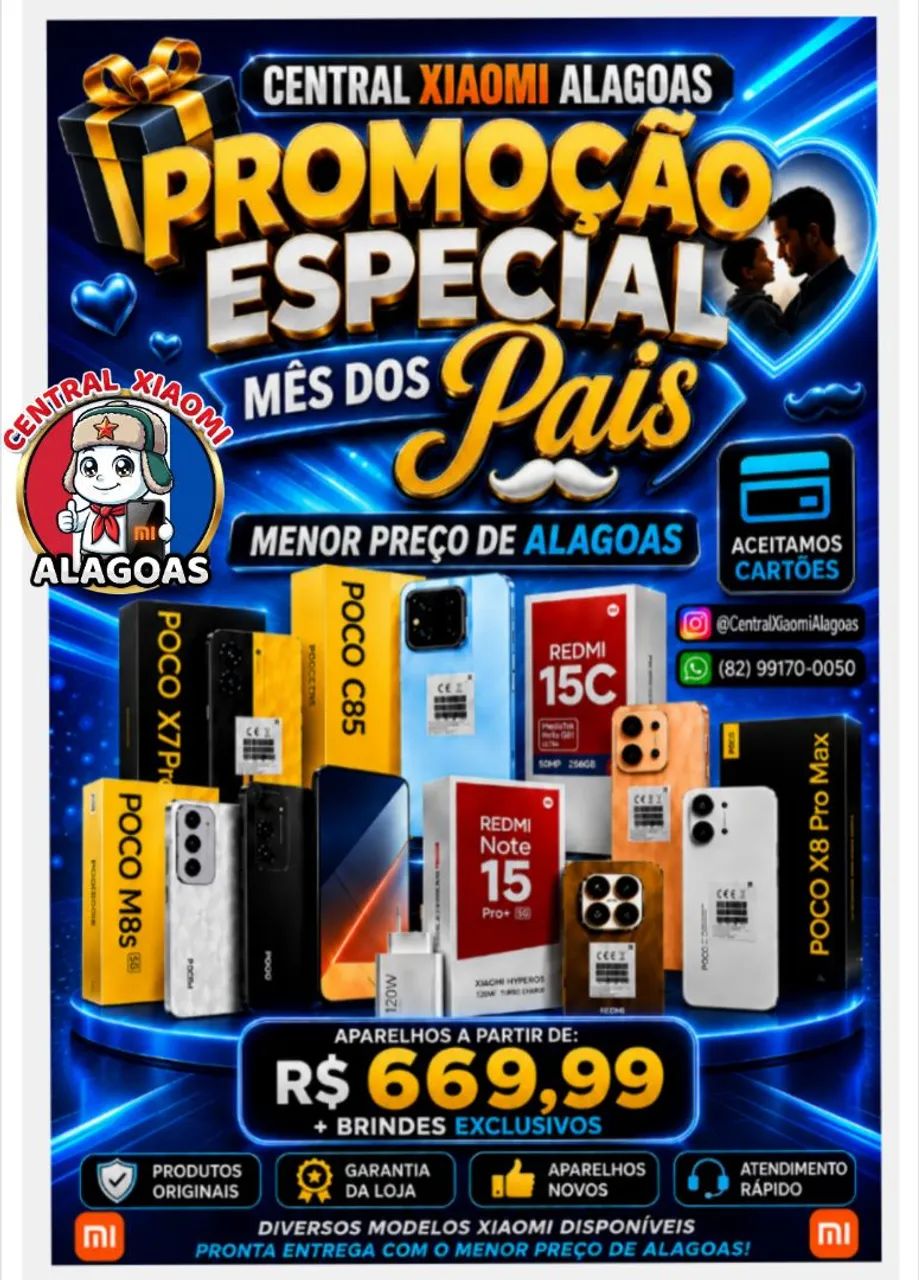 XIAOMI REDMI NOTE 15 5G, POCO M8S 5G, POCO X8 PRO MAX 5G E DIVERSOS MODELOS 