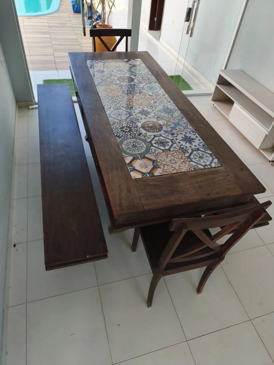 Mesa de madeira grande  - Foto 4