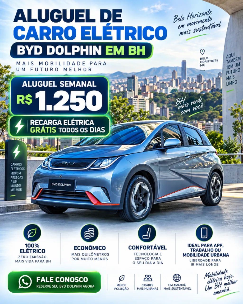 Aluguel Uber Byd Dolphin - R$1250/ semana - Recarga Gratis