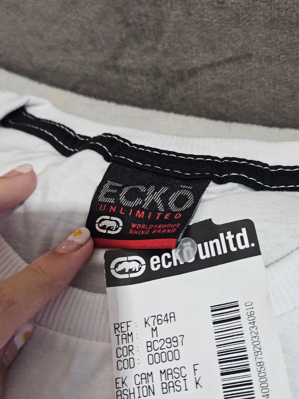 Camiseta Ecko UnItd Masculina Uap Branco Original  - Foto 2