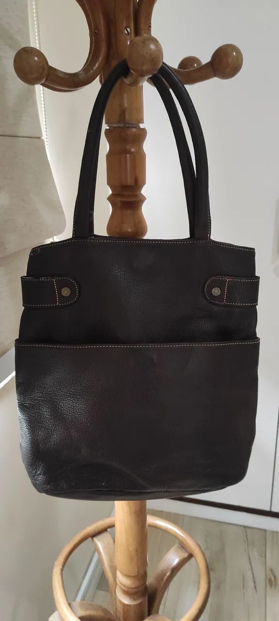 Bolsa de ombro marrom Uncle K - Foto 4