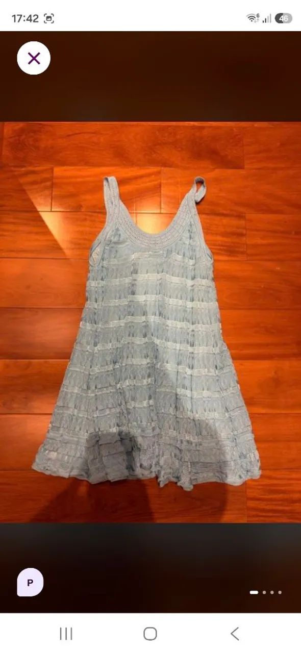 Lindo vestido de tricô azul - Foto 2