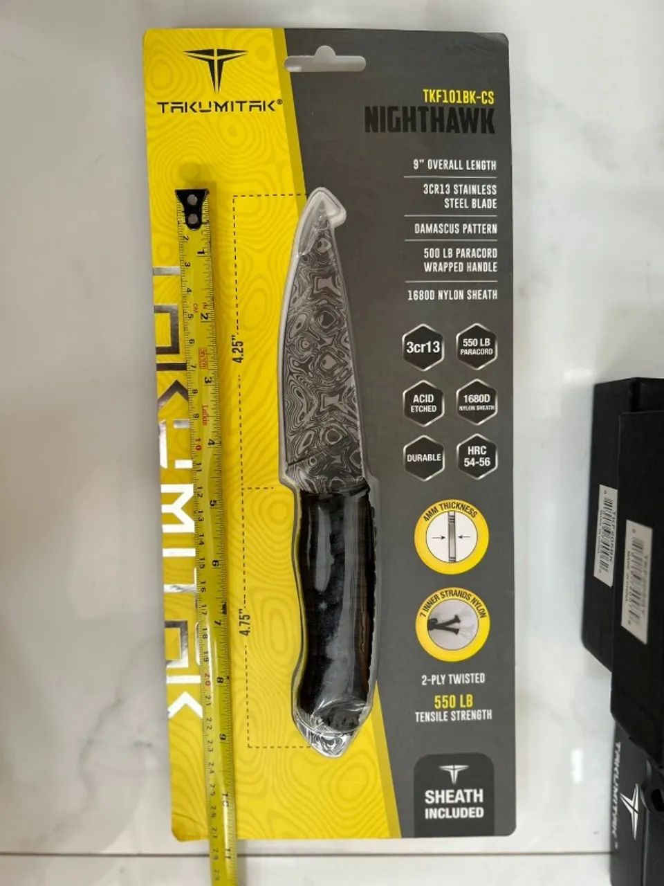 FACA TAKUMITAK NIGHTHAWK TKF101 PARACORD 550 EDC TÁTICA USA DESIGN - Foto 5