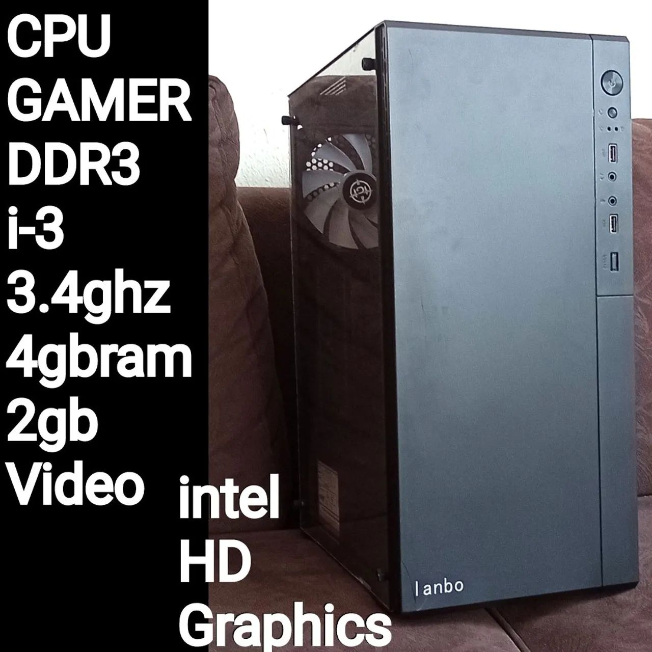 PC GAMER CPU DDR3 ASUS 1155 i-3 3.4ghz 4gbram Intel HD Graphics integrado 2gb Vídeo. - Foto 2