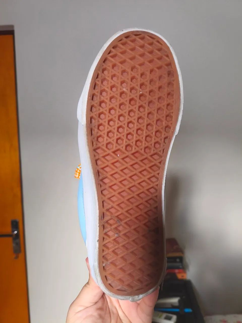 Tênis Vans Original Knu Skool White blue - Foto 3