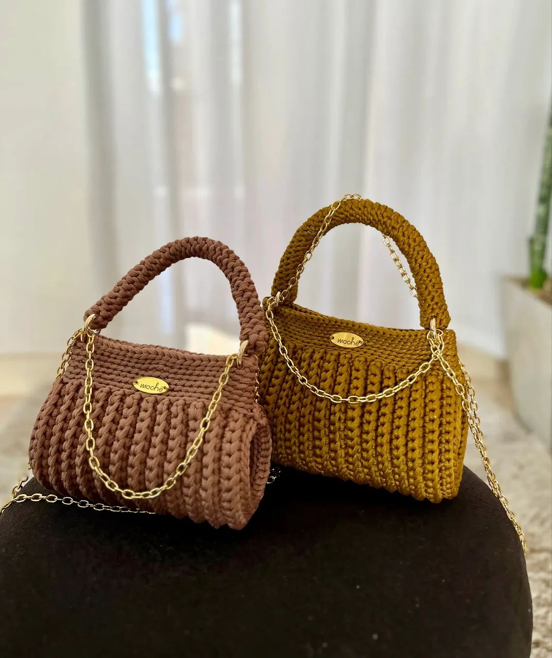 Bolsas crochê de luxo