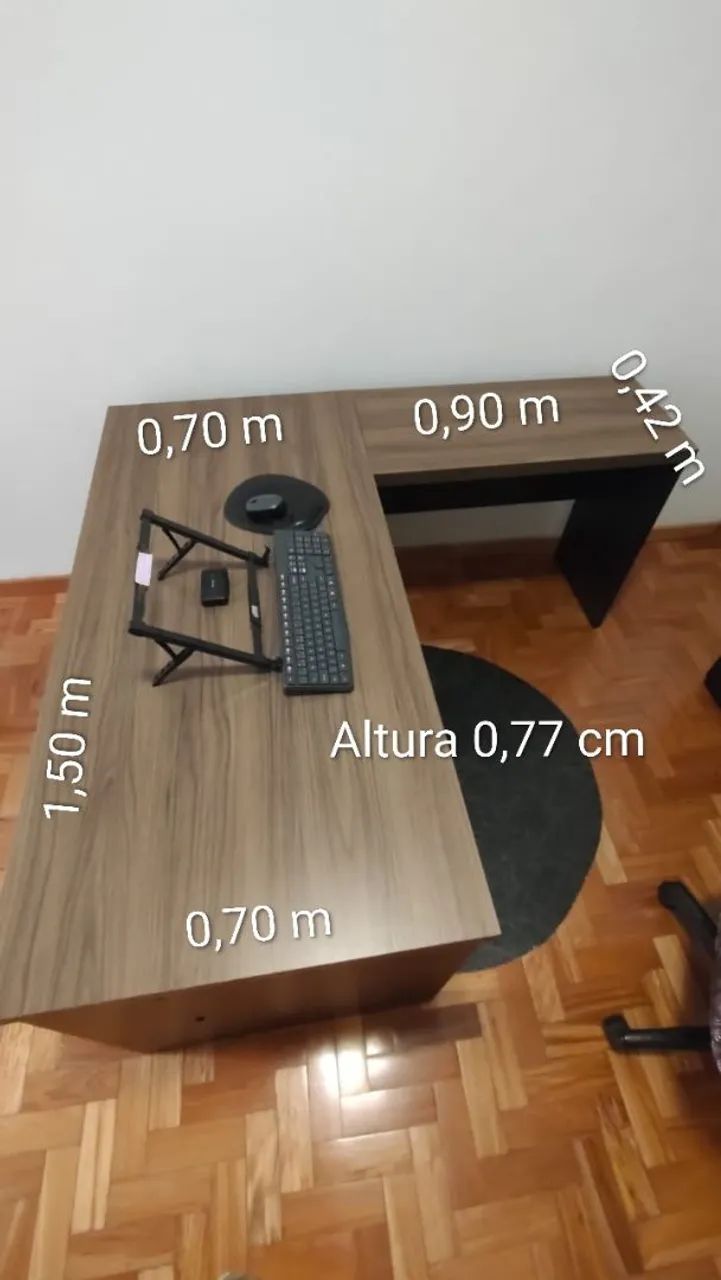 Mesa de escritório em L - Foto 3