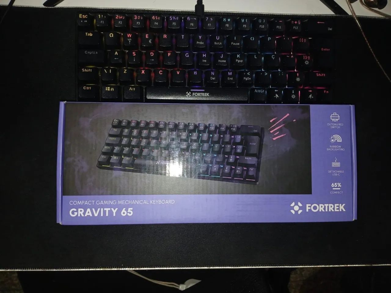 TECLADO MECANICO SWITCH VERMELHO 65%  - Foto 3