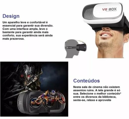 Óculos 3D Vr Virtual Box 2.0 Smartphone e IPhone + Controle - Foto 3