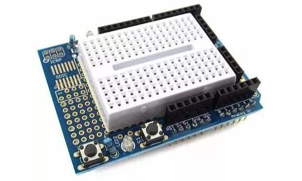 COD-AM130 Protoshield Para Arduino Uno + Mini Protoboard, Expansão Arduino Automação Ro - Foto 2
