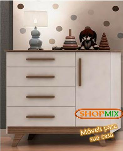 Cômoda Infantil - 100% MDF - Retrô *NOVO* ShopMix Móveis