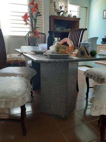 Mesa de jantar de mármore com 6 lugares - Foto 4