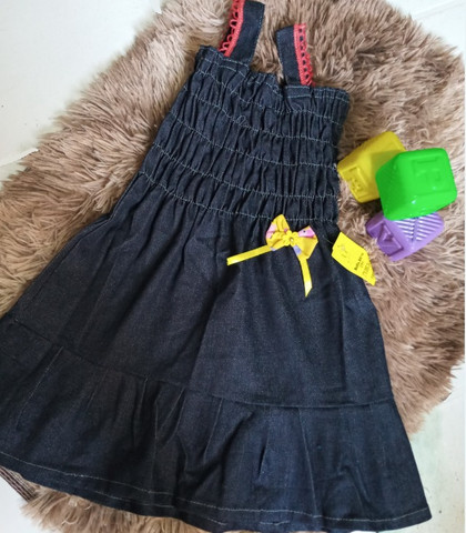 Vestido Jeans Infantil - @amelinha-store "Promoção" - Foto 3