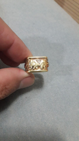 Anel 18k com brilhante e rubi - Foto 2