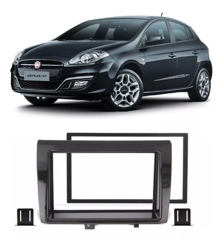 Moldura Fiat Bravo Painel Dvd 2 Din 2007 à 2012