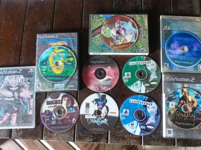 Jogos de PS1 ou PS2 gravados em CD ou DVD – coletânea completa com