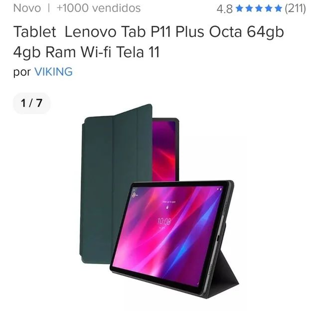 TABLET LENOVO TAB11PLUS 64 gb/4 gb Ram função Notebook  - Foto 2