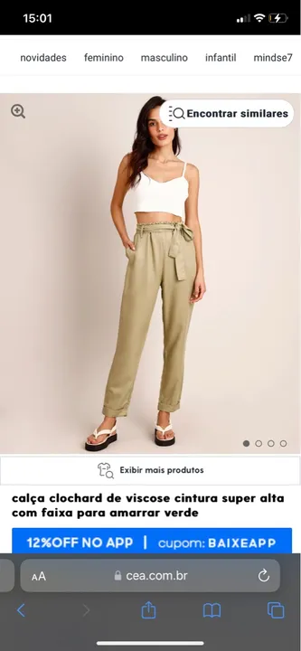 Calça cintura Alta Verde
