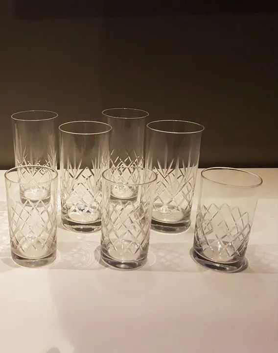 Copos Cristal Anos 50 - Foto 2