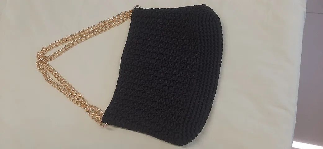 bolsa em croche fio nautico - Foto 4