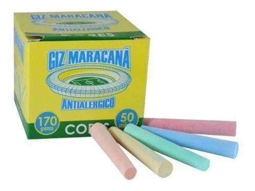 Giz Colorido Maracanã C/ 50 Unidades