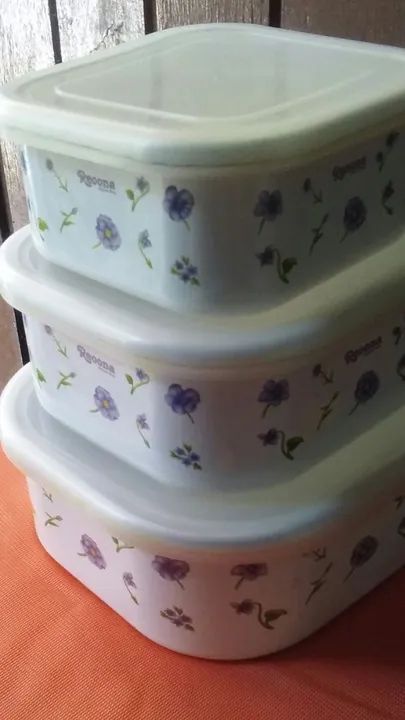 Conjunto de 3 Travessas de aguida com Tampa