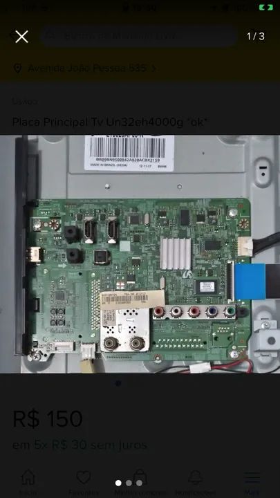 Placa Principal Tv Un32eh4000g *ok*