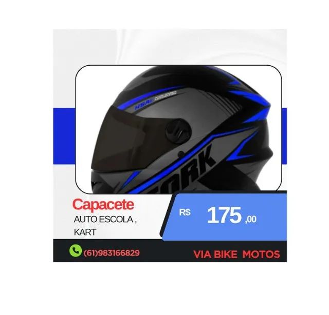 Capacete Moto tamanha 56 58 60 Novos 